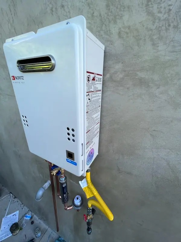 Tankless water heater installation for South Meadows Farms homes
